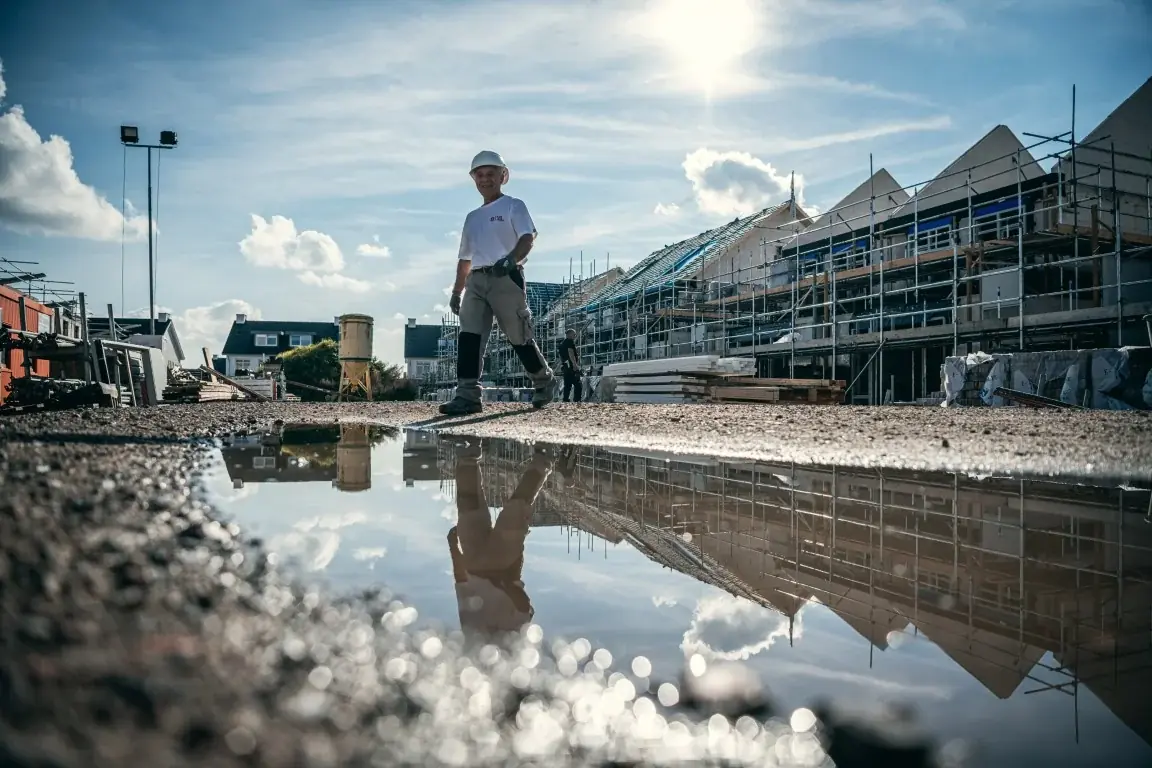 Vakman op een bouwplaats